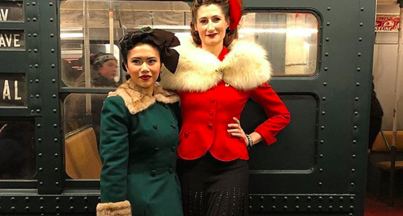 У нью-йоркському метро запустили різдвяний ретропоезд 1930-х років: кращі фото