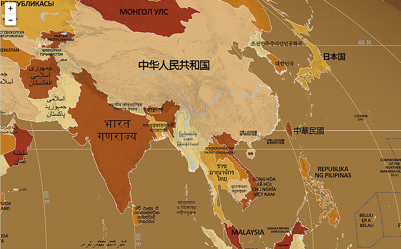Створена карта, яка показує, як ім'я кожної країни звучить її рідною мовою