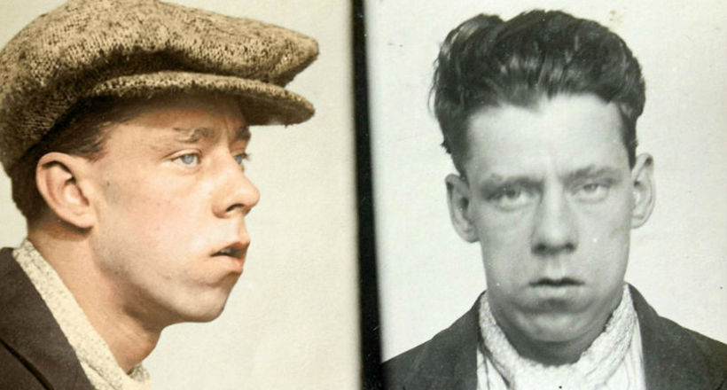 11 кольорових портретів англійських злочинців 1930-х років 
