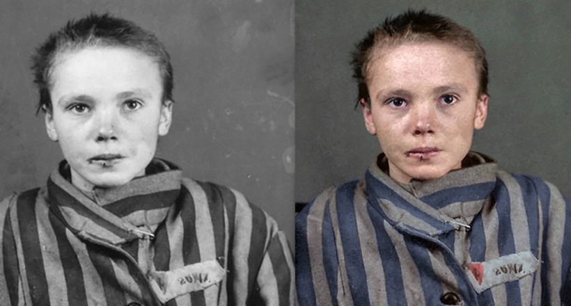 Художниця зробила кольоровими фото 14-річної в'язня Освенціма і інші рідкісні знімки