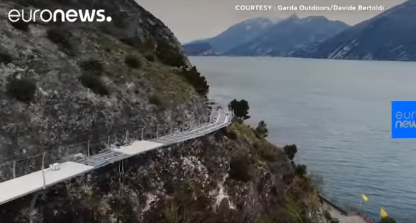 Відео: В Італії велодоріжку будують, яка буде підвішена над озером