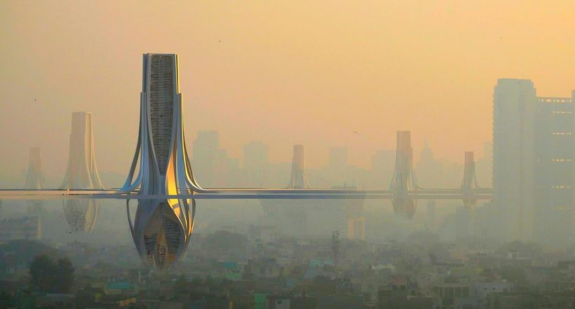 Проект The Smog: інженери запропонували побудувати в Делі мережа гігантських веж 