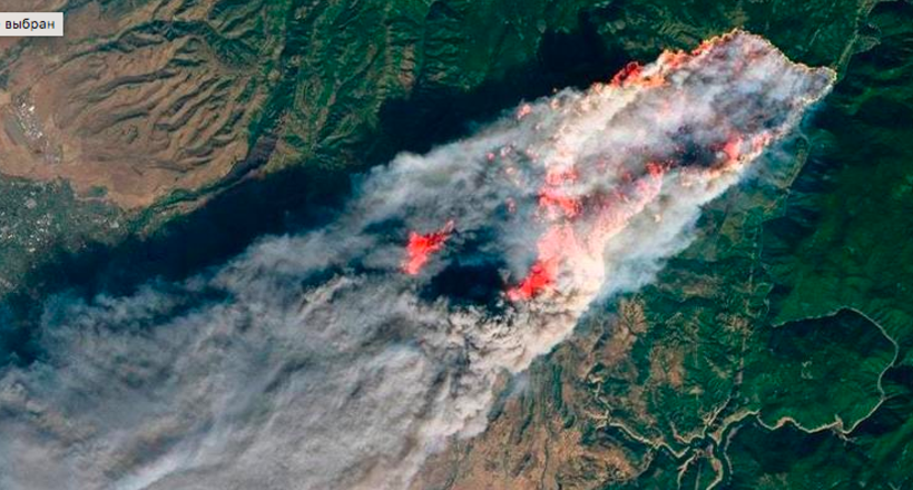 З допомогою фото з космосу NASA показало, наскільки страшним був пожежа в Каліфорнії
