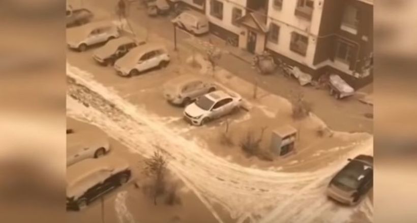 Відео: Сніг кольору тірамісу випав в Китаї