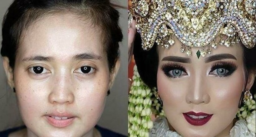 Абсолютно різні люди: 21 фото про те, як макіяж змінює азіатських наречених