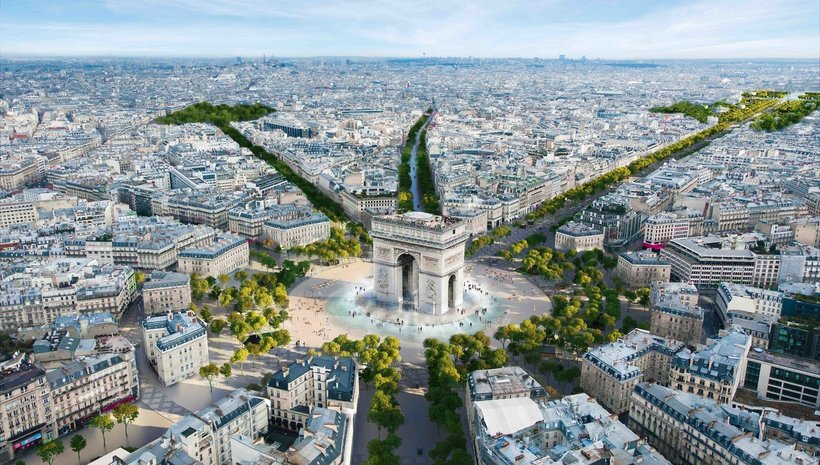 Міський пляж і каток: як парижани хочуть змінити Тріумфальну арку