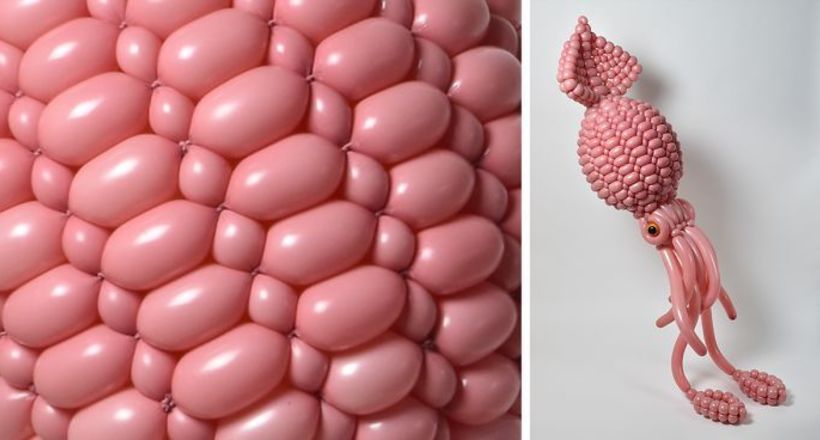 Японський художник робить дивовижні скульптури тварин з надувних кульок 