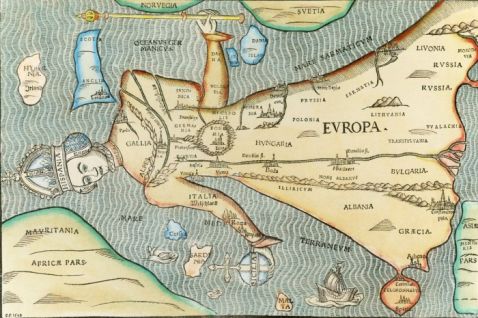 9 провокаційних старовинних карт Європи «в особах» про те, як люди бачили наш світ