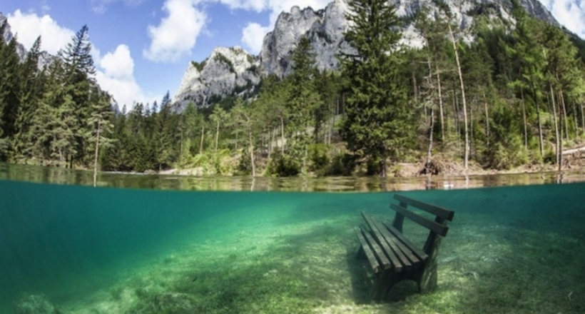 Підводний парк в Австрії, де можна поплавати під деревами або посидіти на лавочці