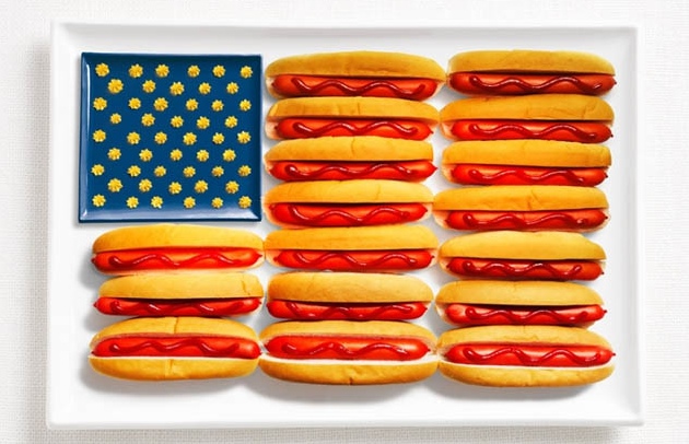 18 прапорів держав, зроблених з їх фірмової їжі