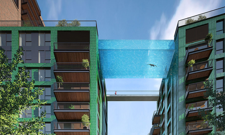 У Лондоні побудують «небесний басейн» зі скляним дном на висоті 35 м над землею!