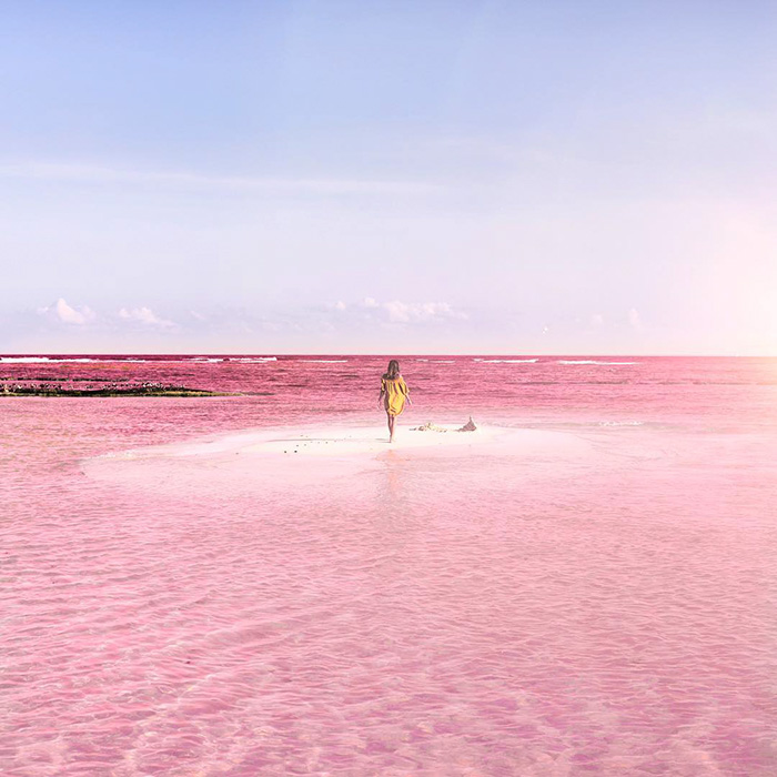 Природна рожева лагуна в Мексиці — місце, гідне власного акаунту в Instagram